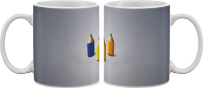 

Artifa Pencils Porcelain, Ceramic Mug(350 ml), Multicolor