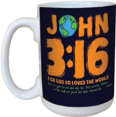 

Tree-Free Greetings Greetings lm44201 Hand Drawn: John 3:16 Ceramic with Full-Sized Handle, 15-Ounce Ceramic Mug(60 ml), Multicolor
