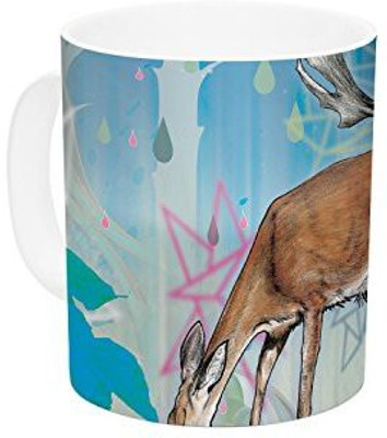 

Kess InHouse InHouse Mat Miller Glade Ceramic Coffee, 11 oz, Multicolor Ceramic Mug(60 ml)