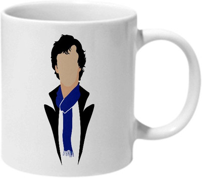 

Mooch Wale Sherlock Ceramic Mug(325 ml), Multicolor