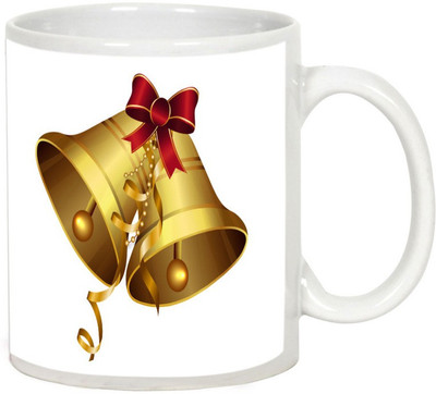 

AllUPrints The Holy Bells Of Christmas Ceramic Mug(325 ml), White