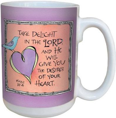 

Tree-Free Greetings Greetings lm43960 Take Delight by Joanne Fink Ceramic with Full-Sized Handle, 15-Ounce Ceramic Mug(60 ml), Multicolor