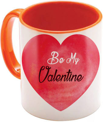 SKY TRENDS Valentine Gift for Girlfriend Love Printed I Love U Forever Perfect for Her Him Wife Fiance Anniversary And Birthday STGD153 Ceramic Mug(325 ml), Orange