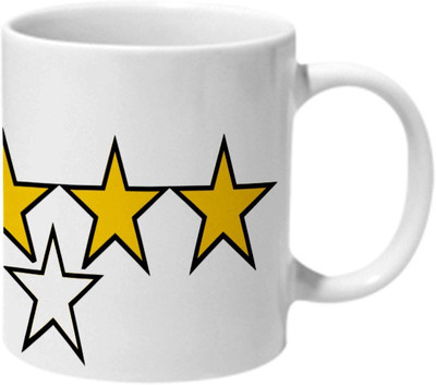 

Mooch Wale Certified Five Star Ceramic Mug(325 ml), Multicolor