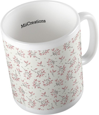 

MiiCreations Printed Floral Pattern Ceramic Mug(325 ml), Multicolor