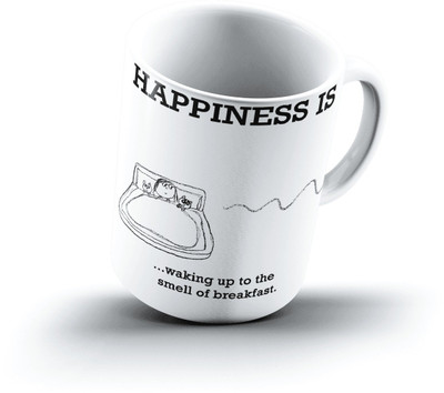 

Ucard Happiness Is1624 Bone China, Ceramic, Porcelain Mug(325 ml)