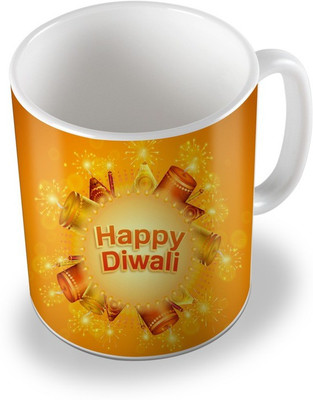 

SKY TRENDS sky trends # D016 diwali gift set Ceramic Mug(325 ml), White