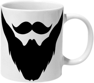 

Mooch Wale Beardy Mooch Ceramic Mug(325 ml), Multicolor
