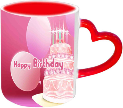 

Jiya Creation1 Happy B'day With Charming cake Multicolor Ceramic Ceramic Mug(350 ml)