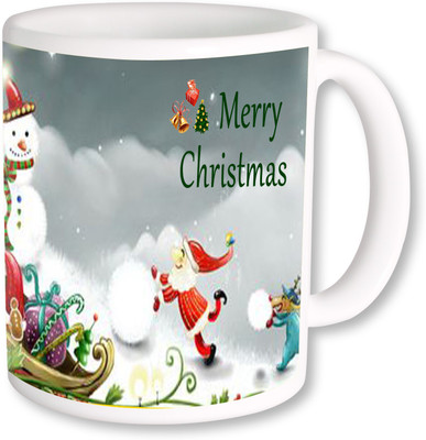 

PhotogiftsIndia Santa Christmas Ceramic Mug(325 ml), Multicolor