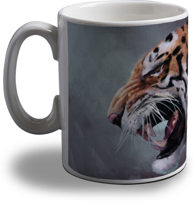 

Artifa Artistic Tiger Porcelain, Ceramic Mug(350 ml), Multicolor