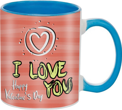 

SKY TRENDS Great Romantic Love Best Gifts For Valentine Day For Girlfriend Boyfriend Fiance Wife Husband, Anniversary,Christmas, Design 074 Ceramic Mug(325 ml), Multicolor