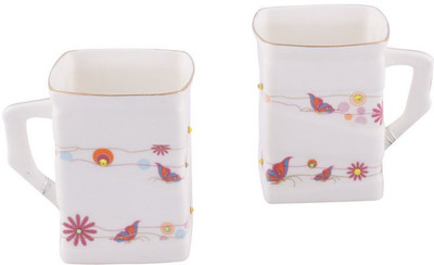 

BP Bharat Mm Champion Aroma Bone China Mug(330 ml, Pack of 2), Multicolor