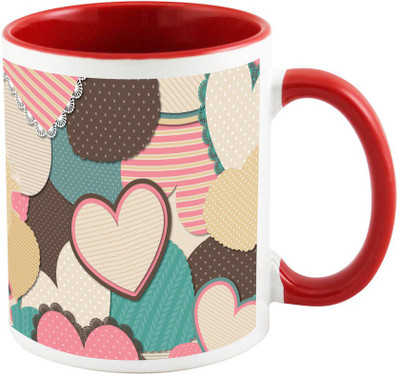 

AllUPrints Be My Lovely Valentine Red Ceramic Mug(325 ml)