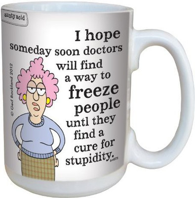 

Tree-Free Greetings Greetings lm43773 Hilarious Aunty Acid Freeze People by The Backland Studio Ceramic, 15-Ounce Ceramic Mug(60 ml), Multicolor
