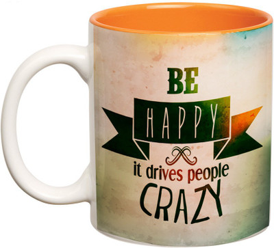 

Prithish Be Happy. It Drives People Crazy Double Color Ceramic Mug(330 ml), Multicolor