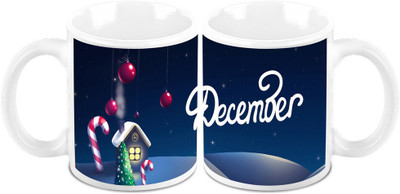 

Homesogood Its December Its Christmas Ceramic Mug(325 ml, Pack of 2)