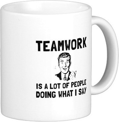 

Exoctic Silver My Boss Wants A002 Ceramic Mug(350 ml), Black;white
