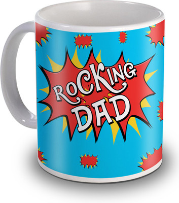 

SKY TRENDS Rocking Dad Gifts For Birthday Ceramic Mug(350 ml), White