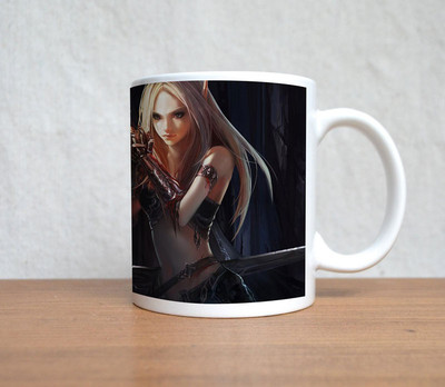 60% OFF on StyBuzz Blood Elf Girl Art Porcelain Coffee Mug(300 ml)