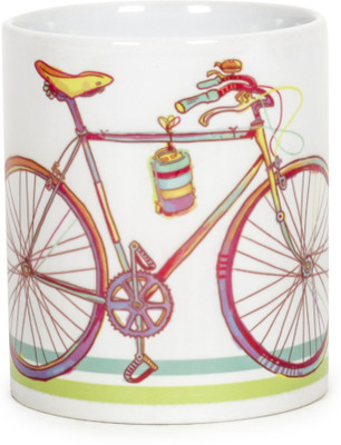

Chumbak Vintage Cycle Ceramic Mug(300 ml), Multicolor