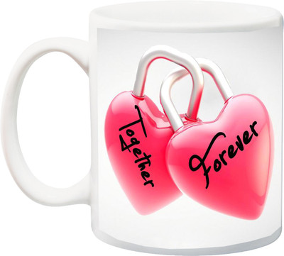 

ME&YOU Gift for Husband/Wife/Girlfriend/Boyfriend/Lover;"Beautiful Together Forever HD printed Ceramic Mug(325 ml), Multicolor