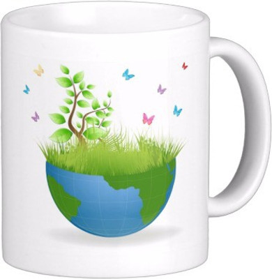 

Exoctic Silver Save Earth Series W001 Ceramic Mug(300 ml), Multicolor