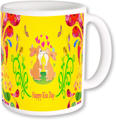 

PhotogiftsIndia Happy Kiss Day 05 Ceramic Mug(325 ml), Multicolor