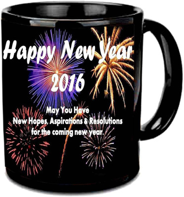 

Raj Laxmi Fireworks black 2016 Ceramic Mug(350 ml)