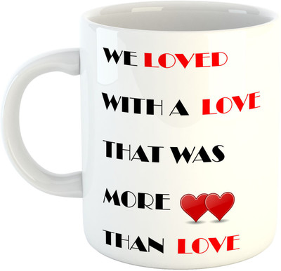 

Deeher Gifts Love Design 39 Ceramic Mug(330 ml), Multicolor