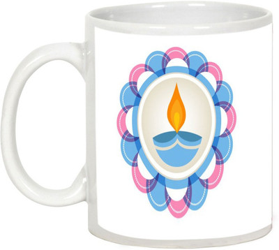 

AllUPrints Gifts For Deepawali - May The Joy Of Diwali Surround You Forever Ceramic Mug(325 ml), White