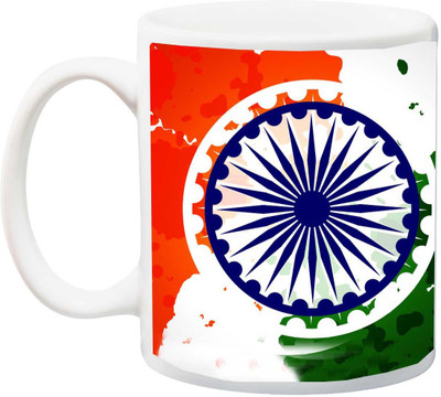 

ME&YOU Corporate Item;Flag Design Printed Ceramic Mug(325 ml), Multicolor