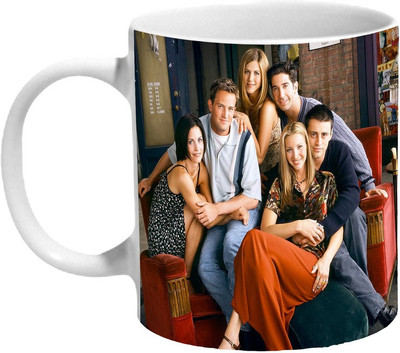 

Mooch Wale Friends On Couch Ceramic Mug(325 ml), Multicolor