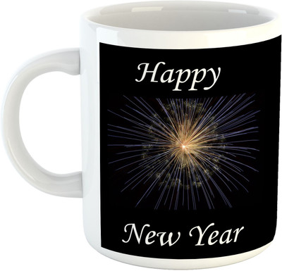 

Deeher Gifts Happy New Year Design1 Ceramic Mug(330 ml), Multicolor