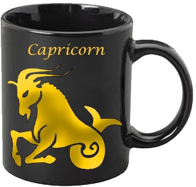 Smileonline Zodiac Coffee - Gold - Capricorn Ceramic Mug available at flipkart for Rs.399