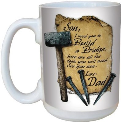 

Tree-Free Greetings Greetings lm44341 Build a Bridge: Timothy 2:3-6 Ceramic with Full-Sized Handle, 15-Ounce Ceramic Mug(60 ml), Multicolor