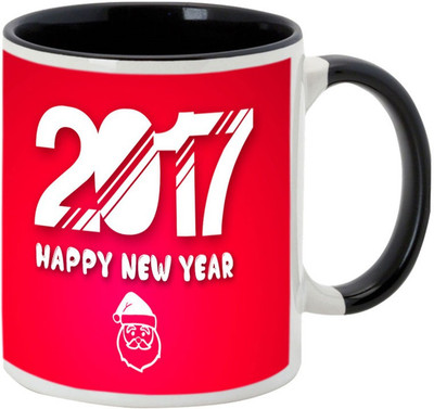 

AllUPrints Have A Rocking New Year Black Ceramic Mug(325 ml)