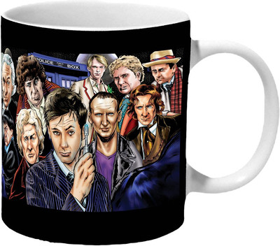 

Mooch Wale Doctor Who Character Artwork Ceramic Mug(325 ml), Multicolor