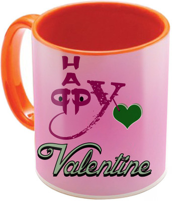 

SKY TRENDS Valentine Gift for Girlfriend Love Printed I Love U Forever Perfect for Her Him Wife Fiance Anniversary And Birthday STGD093 Ceramic Mug(325 ml), Orange