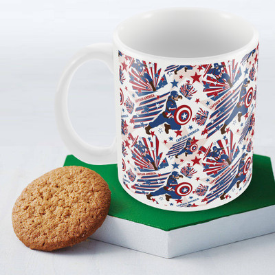 

Marvel Civil War-captain fight Officially Licensed (pack of 1) Ceramic Mug(350 ml), Multicolor