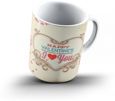 

Ucard Valentines Day Love515 Bone China, Ceramic, Porcelain Mug(325 ml), Multicolor