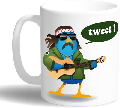 

PRINT OPERA Tweet Ceramic Mug(330 ml), Multicolor
