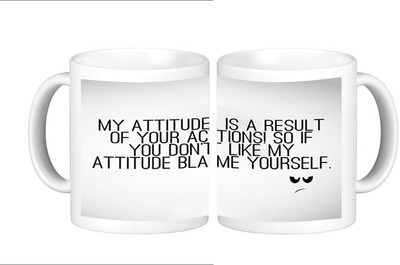 

Shopmillions My Attitude Ceramic Mug(300 ml), Multicolor