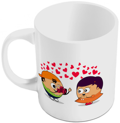 

Home India Designer Romantic White Coffee Pair 790 Ceramic Mug(300 ml, Pack of 2)