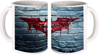 

Shopmillions BatMan Painting On Wall Ceramic Mug(300 ml)