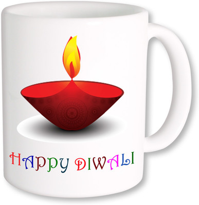 

PhotogiftsIndia Diya With Happy Diwali Coffee Ceramic Mug(325 ml), Multicolor