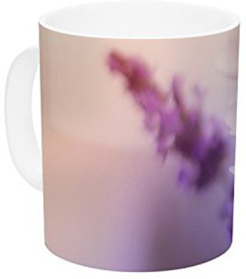 

Kess InHouse InHouse Monika Strigel Peonyand Lavender Pink Purple Ceramic Coffee, 11 oz, Multicolor Ceramic Mug(60 ml)