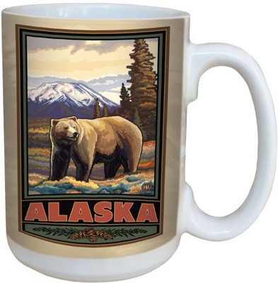 

Tree-Free Greetings Greetings 79326 Alaska Grizzly by Paul A. Lanquist Ceramic with Full-Sized Handle, 15-Ounce, Multicolored Ceramic Mug(60 ml), Multicolor