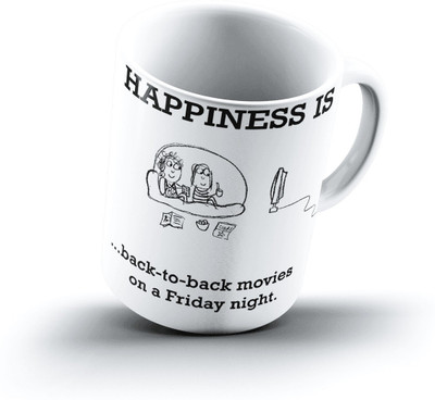

Ucard Happiness Is2220 Bone China, Ceramic, Porcelain Mug(325 ml)