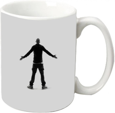 

Maison N Mode Man Open Hand Coffee Ceramic Mug(330 ml), Multicolor